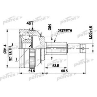 Шрус привода PATRON PCV9491 фото