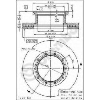 Диск тормозной BPW - 430x42x132.6 фото