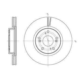 61653.10_диск тормозной передний! Honda Civic 1.6-2.2i/D 12> фото