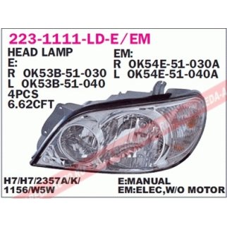 Фара передн лев с ЭК KIA: CARNIVAL 02- фото