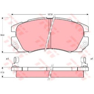 Колодки SUBARU IMPREZA седан (GC) 2.0 Turbo GT AWD [1994/03-2000/12], фото