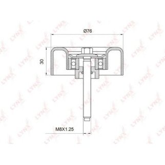Ролик дополнительный руч. ремня LYNXauto PB-7010 фото
