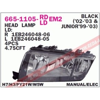 Фара правая DEPO 665-1105R-LDEM2 фото