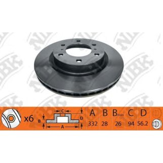 Диск тормозной NiBK RN1400 фото