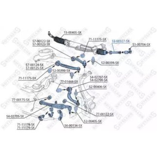 55-00327-SX_тяга рулевая! Audi A8, VW Phaeton 02> фото