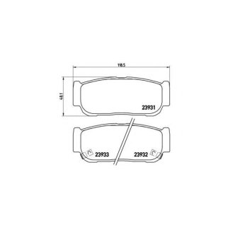 Колодки тормозные задние к-кт Brembo P 30 057 фото