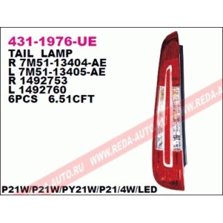 Фонарь задний прав FORD: C-MAX 06- фото