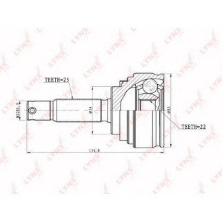 ШРУС наружный передний LYNXauto CO-5505 фото