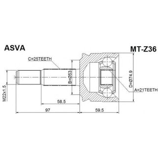 ШРУС наружный ASVA MTZ3-6 фото
