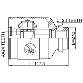 ШРУС внутренний FEBEST 2211-CARNRH фото 2