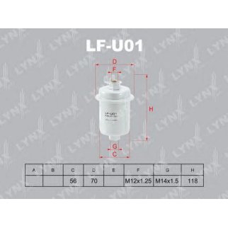 Фильтр топливный LYNXauto LF-U01 фото