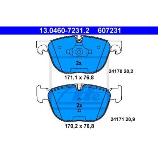 Колодки тормозные передние к-кт ATE 13.0460-7231.2 фото