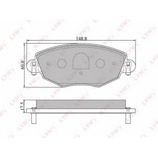 Колодки тормозные передние к-кт LYNXauto BD3006 фото