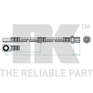 Шланг тормозной передний / OPEL Record-E (Delco) 84 - 86 фото