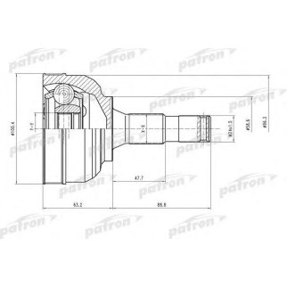 ШРУС наружн к-кт 25x58.5x26 CITROEN: C5 II 2.0HDI 04- фото