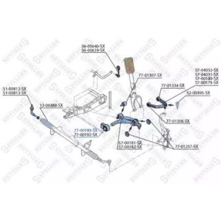 77-00193-SX_сайлентблок рычага п.! Alfa Romeo 159/ Brera/ Spider 05> фото