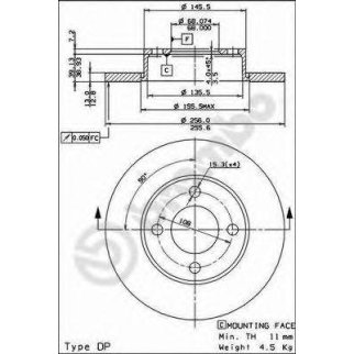 Диск тормозной brembo 08.2794.14 фото