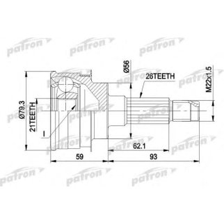 Шрус привода PATRON PCV1137 фото