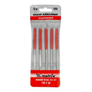 Набор надфилей алмазных 140х50х3 5шт MATRIX фото 7