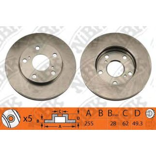 Диск тормозной передний для Toyota фото