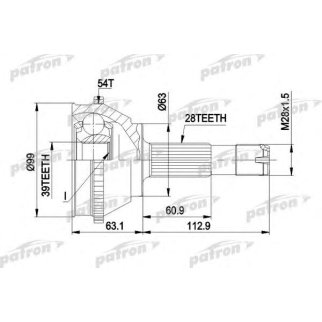Шрус привода PATRON PCV1120 фото