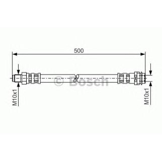 Шланг тормозной MERCEDES A160 (04-) передний левый/правый BOSCH фото