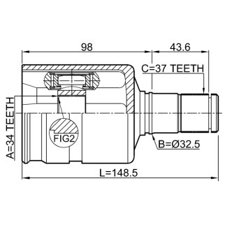 Шрус внутренний левый 34x31x37 фото 2