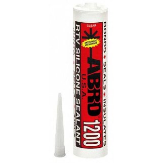 Герметик ABRO силиконовый белый 85гр. фото