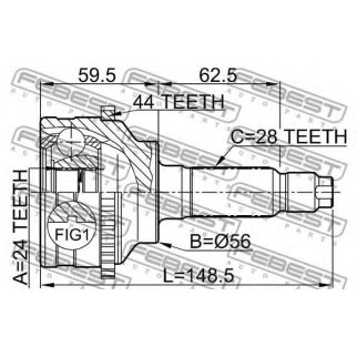 ШРУС наружный FEBEST 0510-041A44 фото