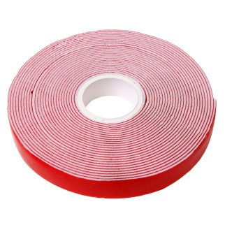 Скотч двусторонний 12 мм х 5 м красный фото