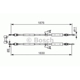 Трос стояночного тормоза VOLVO C70 (06-13) задний левый/правый BOSCH фото
