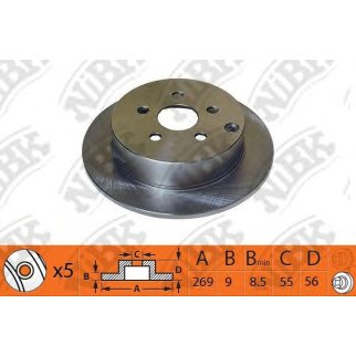 Диск тормозной задний NiBK RN1440 фото