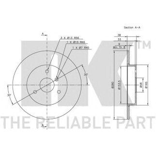 Диск тормозной передний (280x9mm) / SMART 98~07 фото