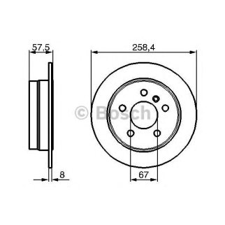 Диск тормозной задний BOSCH 0 986 479 235 фото