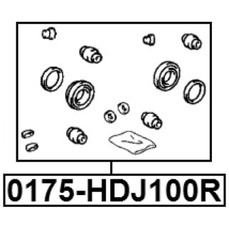 Ремкомплект суппорта тормозного заднего TOYOTA LAND CRUISER 100 FEBEST 0175-HDJ100R фото 2 Ремкомплект суппорта тормозного заднего TOYOTA LAND CRUISER 100 FEBEST 0175-HDJ100R фото 2
