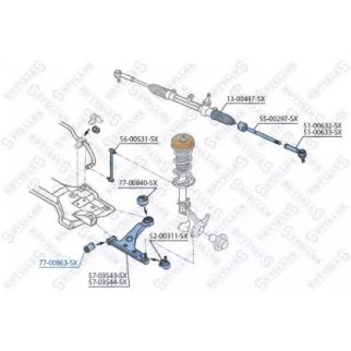 77-00863-SX_сайлентблок рычага переднего ниж.! Fiat Punto/Linea/Fiorino 05> фото