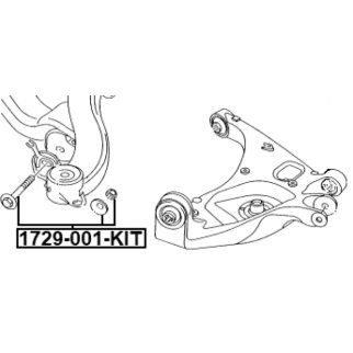 Болт с эксцентриком ремкомплект FEBEST 1729-001-KIT фото 2