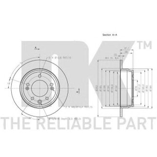 Диск тормозной задний NK 203527 фото