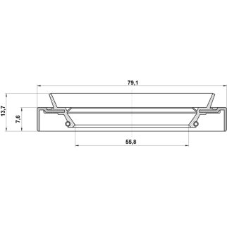 Сальник ступичный передний 57x79x7.6x13.7 фото 2
