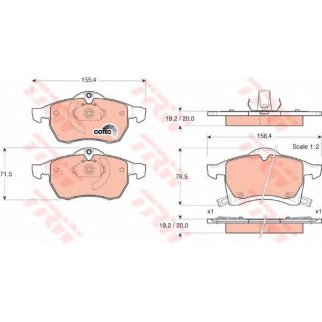 Колодки пер.OPEL ASTRA G 1.8-2.2 16v, ZAFIRA A, B 1.6, 1.8 фото