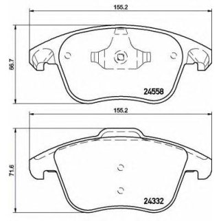 Колодки тормозные передние к-кт Brembo P 61 117 фото
