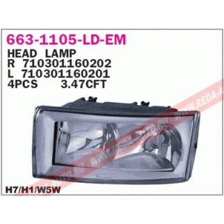 Фара правая DEPO 663-1105R-LD-EM фото