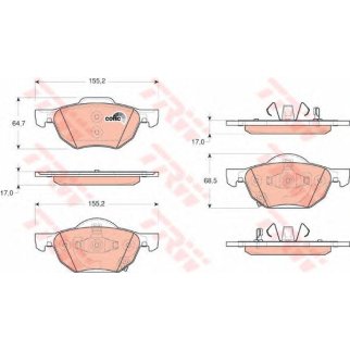 Колодки тормозные передние к-кт TRW GDB3355 фото