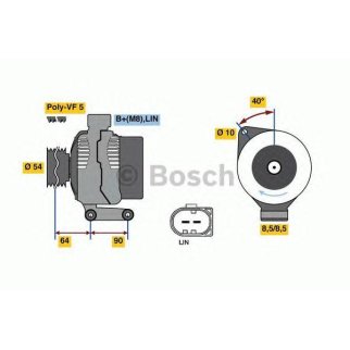 Генератор BOSCH 0 986 048 400 фото