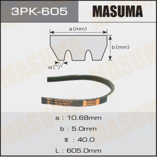 Ремень ручейковый Masuma 3PK-605 фото