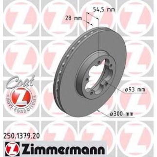 250.1379.20_диск тормозной !перед. 300x28/54-5x113  Ford Transit 2.3 16V/3.2 TDCi 07-14, 2.2 TDCi 1 фото