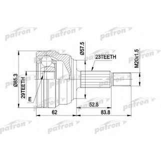 ШРУС наружный передний PATRON PCV1317 фото