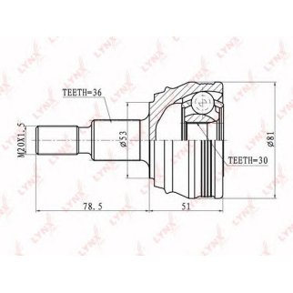 ШРУС наружный LYNXauto CO2800 фото