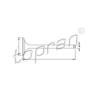 Клапан выпускной AUDI 100 (91-96) HANS PRIES фото