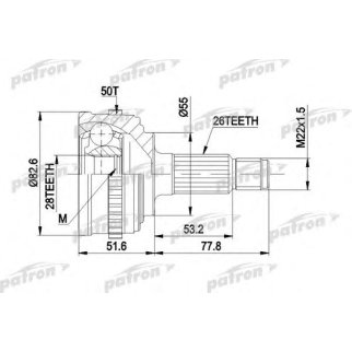 Шрус привода PATRON PCV1301 фото